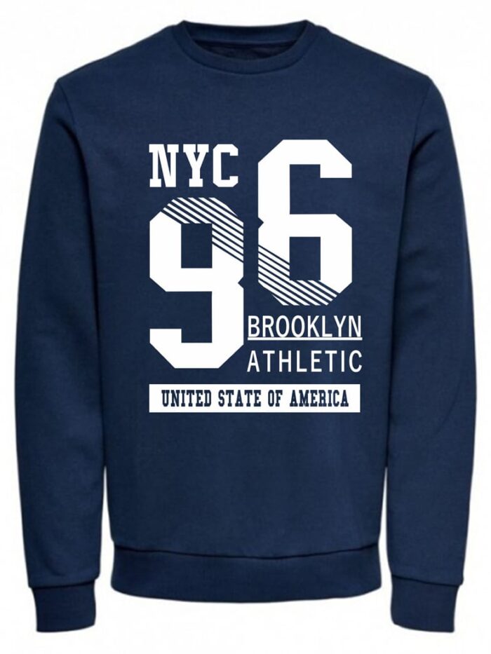 Kids Moda Παιδική Μπλούζα με Χοντρό Φούτερ Λαιμόκοψη 96 Μπλέ Μαρέν