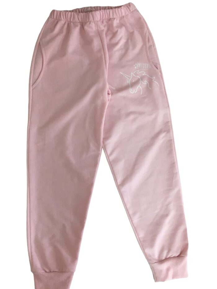 Kids Moda Βρεφικό Παντελόνι Φόρμας με Baby Φούτερ Ροζ "UNICORN" Κορίτσι
