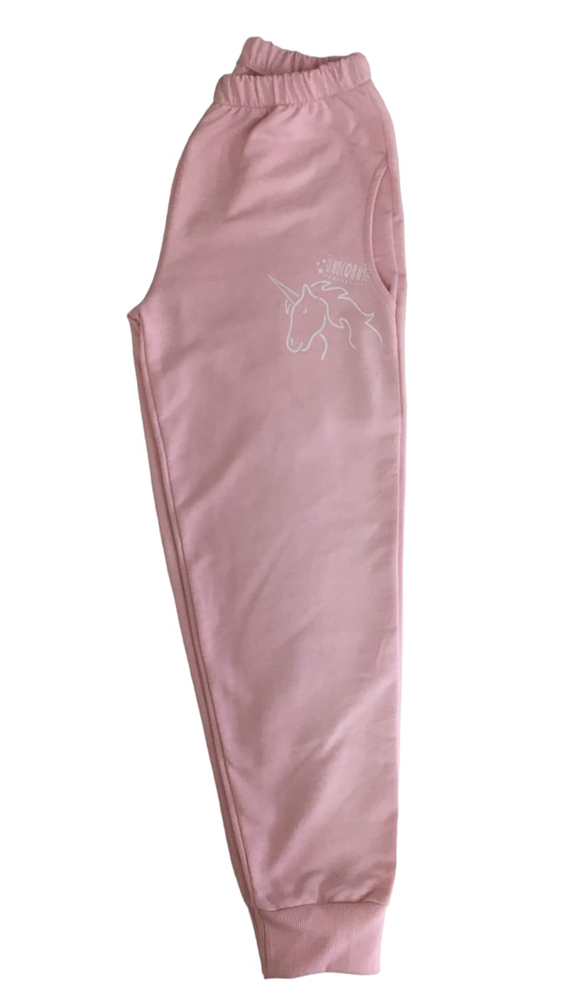 Kids Moda Βρεφικό Παντελόνι Φόρμας με Baby Φούτερ Ροζ "UNICORN" Κορίτσι
