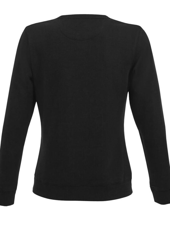 Γυναικεία Μπλούζα με Χοντρό Φούτερ Λαιμόκοψη Μαύρο