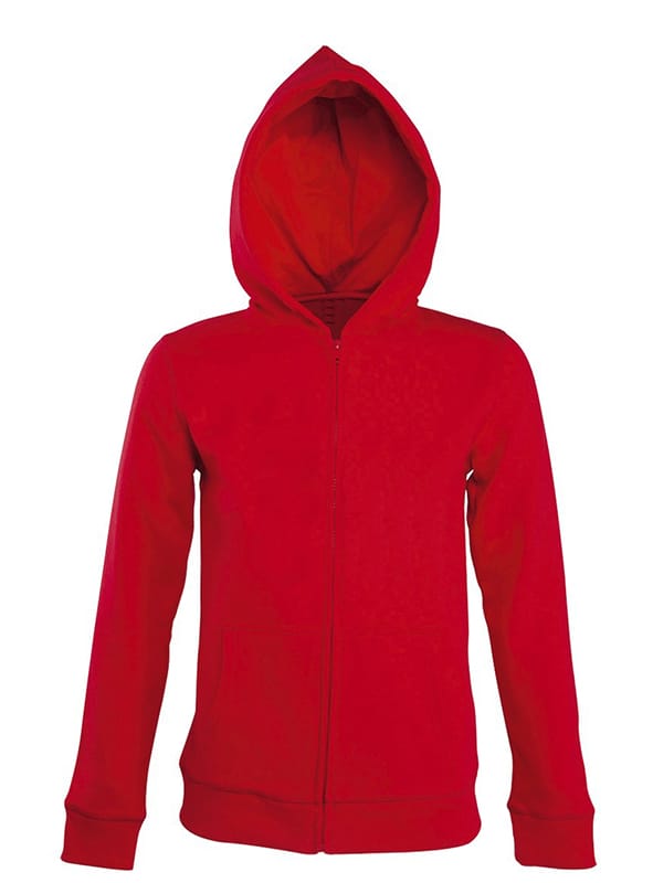 Kids Moda Βρεφική Μπλούζα από Χοντρό Φούτερ με Κουκούλα Κόκκινη