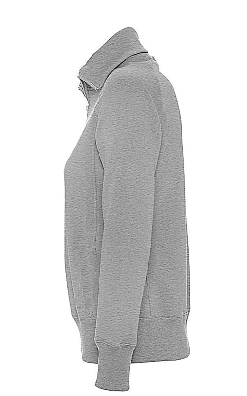 Γυναικεία Ζακέτα Φούτερ με Γιακά Γκρί Μελανζέ - Image 3