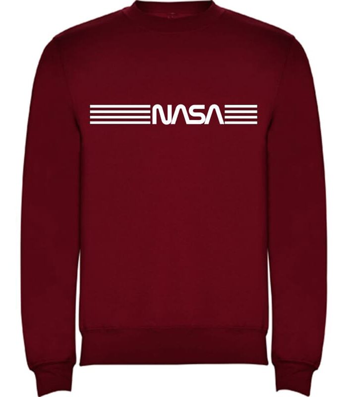 Παιδική Μπλούζα με Χοντρό Φούτερ Λαιμόκοψη Μπορντό NASA