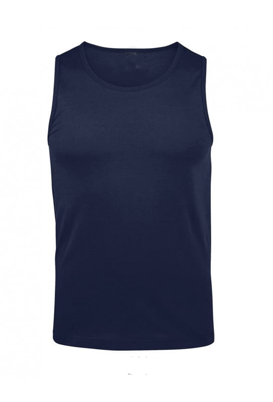 Ανδρική Βαμβακερή Μπλούζα Αμάνικη Μπλέ Μαρέν