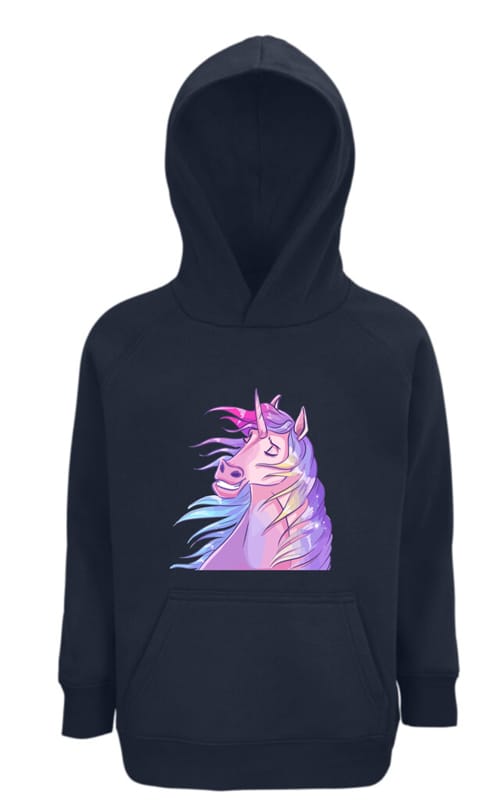 Kids Moda Παιδική Μπλούζα "Unicorn" απο Χοντρό Φούτερ με Κουκούλα Μαρέν