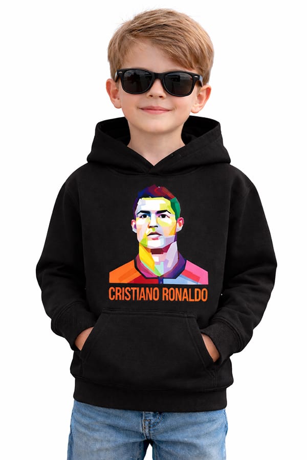 Kids Moda Παιδική Μπλούζα Φούτερ Ronaldo με Κουκούλα