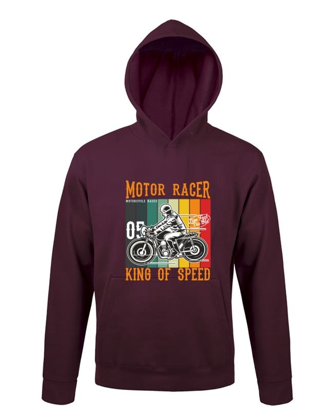 Kids Moda Παιδική Μπλούζα Φούτερ Motor Racer με Κουκούλα