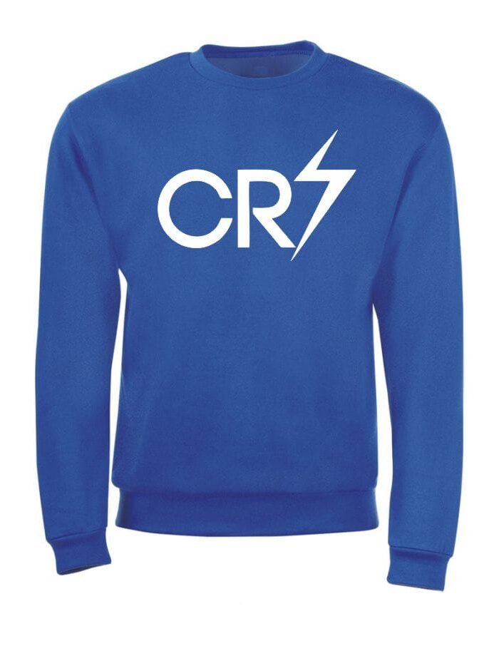 Kids Moda Παιδική Μπλούζα με Χοντρό Φούτερ Λαιμόκοψη "CR" Μπλέ Ρουά